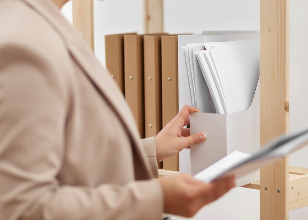 Decisions in organising files for offsite document storage